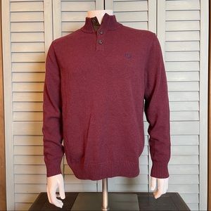 Chaps Men’s Pullover Sweater with Elbow Patches